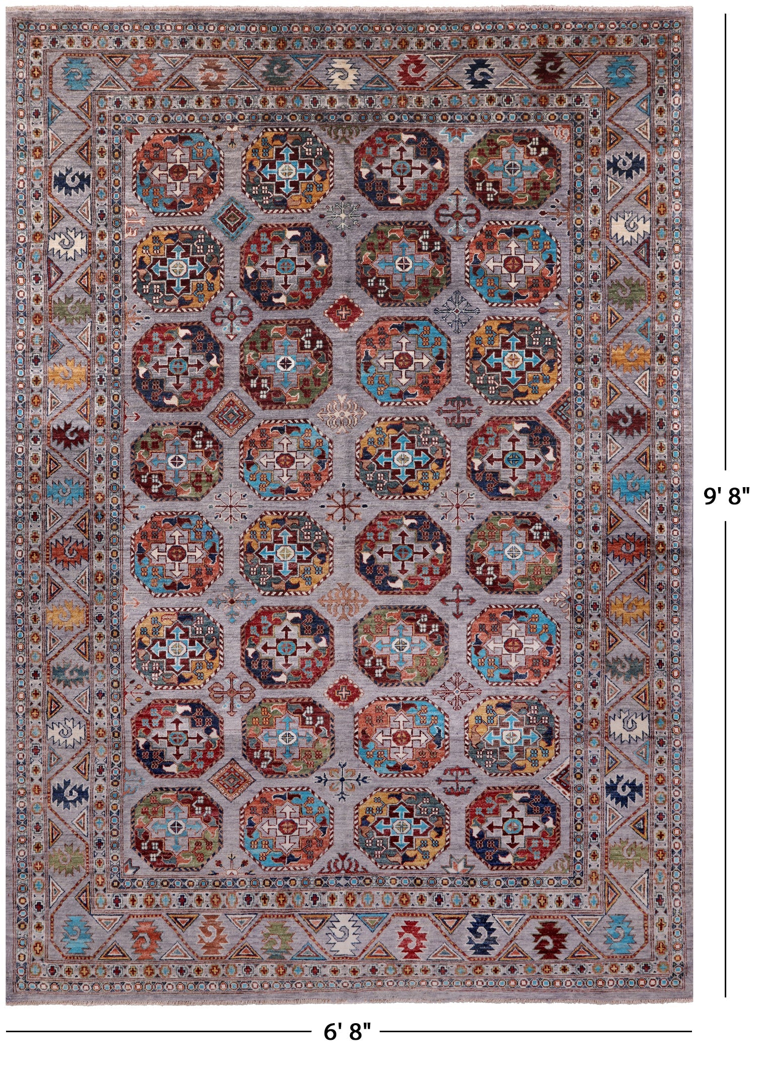 Grey Turkish Oushak Handmade Wool Rug - 9' 3" X 11' 10" - Golden Nile