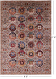 Turkmen Ersari Hand Knotted Wool Rug - 8' 0" X 11' 6" - Golden Nile