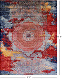 Abstract Modern Mamluk Hand Knotted Wool Rug - 9' 1" X 11' 8" - Golden Nile