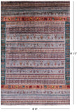 Tribal Persian Gabbeh Handmade Wool Rug - 6' 6" X 9' 11" - Golden Nile