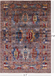 Turkmen Ersari Handmade Wool Rug - 5' 7" X 7' 8" - Golden Nile