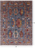 Turkmen Ersari Hand Knotted Wool Rug - 5' 8" X 7' 8" - Golden Nile