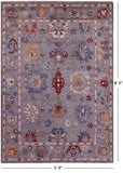 Grey Turkish Oushak Hand Knotted Wool Rug - 5' 9" X 8' 3" - Golden Nile