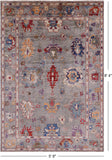Grey Turkish Oushak Hand Knotted Wool Rug - 5' 8" X 8' 4" - Golden Nile