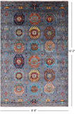 Turkmen Ersari Hand Knotted Wool Rug - 6' 8" X 10' 2" - Golden Nile