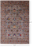 Peshawar Hand Knotted Wool Rug - 5' 7" X 8' 1" - Golden Nile