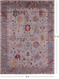 Turkish Oushak Hand Knotted Wool Rug - 8' 9" X 11' 9" - Golden Nile
