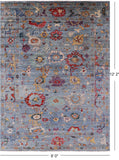 Blue Turkish Oushak Handmade Wool Rug - 9' 0" X 12' 2" - Golden Nile