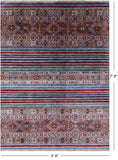 Khorjin Persian Gabbeh Handmade Wool Rug - 5' 8" X 7' 9" - Golden Nile