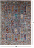 Turkmen Ersari Hand Knotted Wool Rug - 5' 9" X 8' 0" - Golden Nile