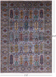 Turkmen Ersari Handmade Wool Rug - 5' 9" X 8' 0" - Golden Nile