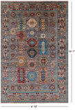 Turkmen Ersari Hand Knotted Wool Rug - 6' 10" X 10' 1" - Golden Nile