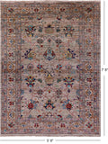 Peshawar Hand Knotted Wool Rug - 5' 8" X 7' 8" - Golden Nile