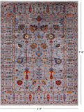 Peshawar Hand Knotted Wool Rug - 5' 9" X 7' 9" - Golden Nile