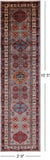 Super Kazak Hand Knotted Wool Runner Rug - 2' 9" X 10' 5" - Golden Nile