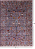 Peshawar Hand Knotted Wool Rug - 6' 9" X 9' 9" - Golden Nile