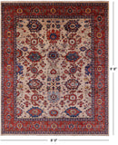 Persian Fine Serapi Hand Knotted Wool Rug - 8' 0" X 9' 8" - Golden Nile