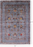 Peshawar Hand Knotted Wool Rug - 5' 6" X 8' 1" - Golden Nile