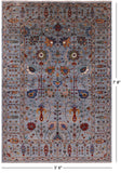 Peshawar Hand Knotted Wool Rug - 5' 6" X 7' 8" - Golden Nile