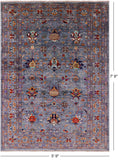 Peshawar Handmade Wool Rug - 5' 9" X 7' 9" - Golden Nile