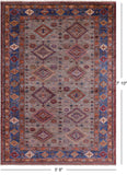 Super Kazak Hand Knotted Wool Rug - 5' 8" X 7' 10" - Golden Nile