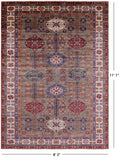 Super Kazak Hand Knotted Wool Rug - 8' 2" X 11' 1" - Golden Nile