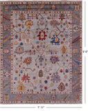 Turkish Oushak Hand Knotted Wool Rug - 7' 11" X 9' 6" - Golden Nile