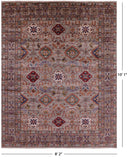Super Kazak Hand Knotted Wool Rug - 8' 2" X 10' 1" - Golden Nile