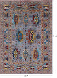 Turkmen Ersari Hand Knotted Wool Rug - 5' 7" X 7' 10" - Golden Nile