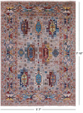 Turkmen Ersari Hand Knotted Wool Rug - 5' 7" X 7' 10" - Golden Nile