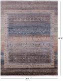 Tribal Persian Gabbeh Hand Knotted Wool Rug - 8' 0" X 10' 0" - Golden Nile