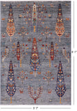 Persian Gabbeh Handmade Wool Rug - 5' 7" X 8' 1" - Golden Nile