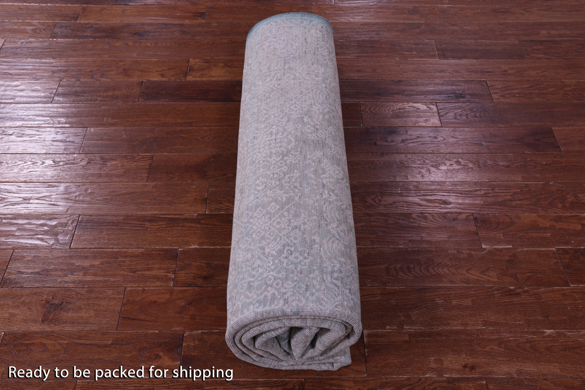 Blue Full Pile Overdyed Hand Knotted Wool & Silk Rug - 8' 0" X 10' 2" - Golden Nile