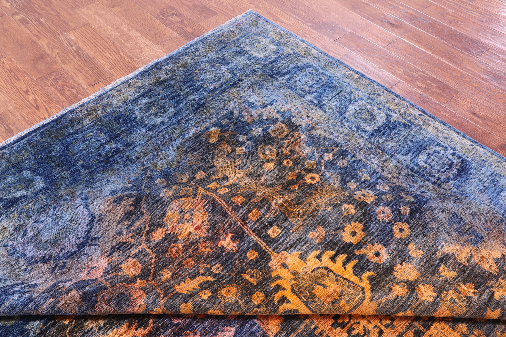 Serapi Full Pile Overdyed Hand Knotted Wool Rug - 8' 11" X 11' 10" - Golden Nile