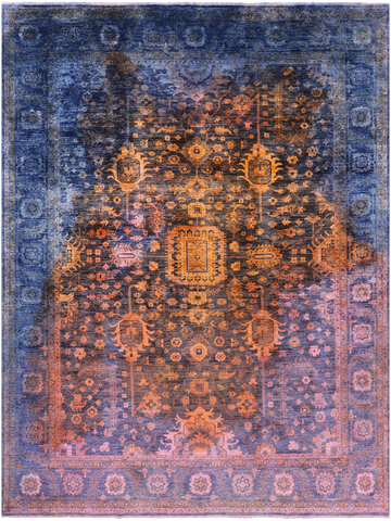 Serapi Full Pile Overdyed Hand Knotted Wool Rug - 8' 11