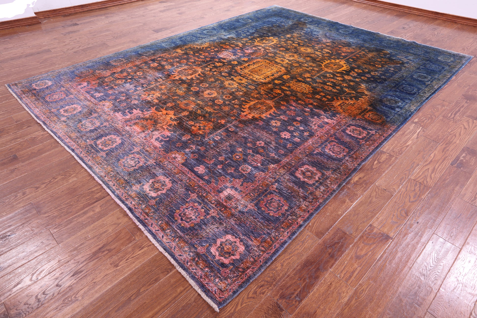Serapi Full Pile Overdyed Hand Knotted Wool Rug - 8' 11" X 11' 10" - Golden Nile
