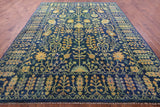 Gold Full Pile Overdyed Hand Knotted Wool Rug - 9' 3" X 12' 3" - Golden Nile