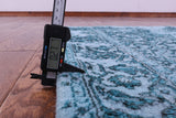 Blue Full Pile Overdyed Hand Knotted Wool & Silk Rug - 4' 1" X 6' 2" - Golden Nile