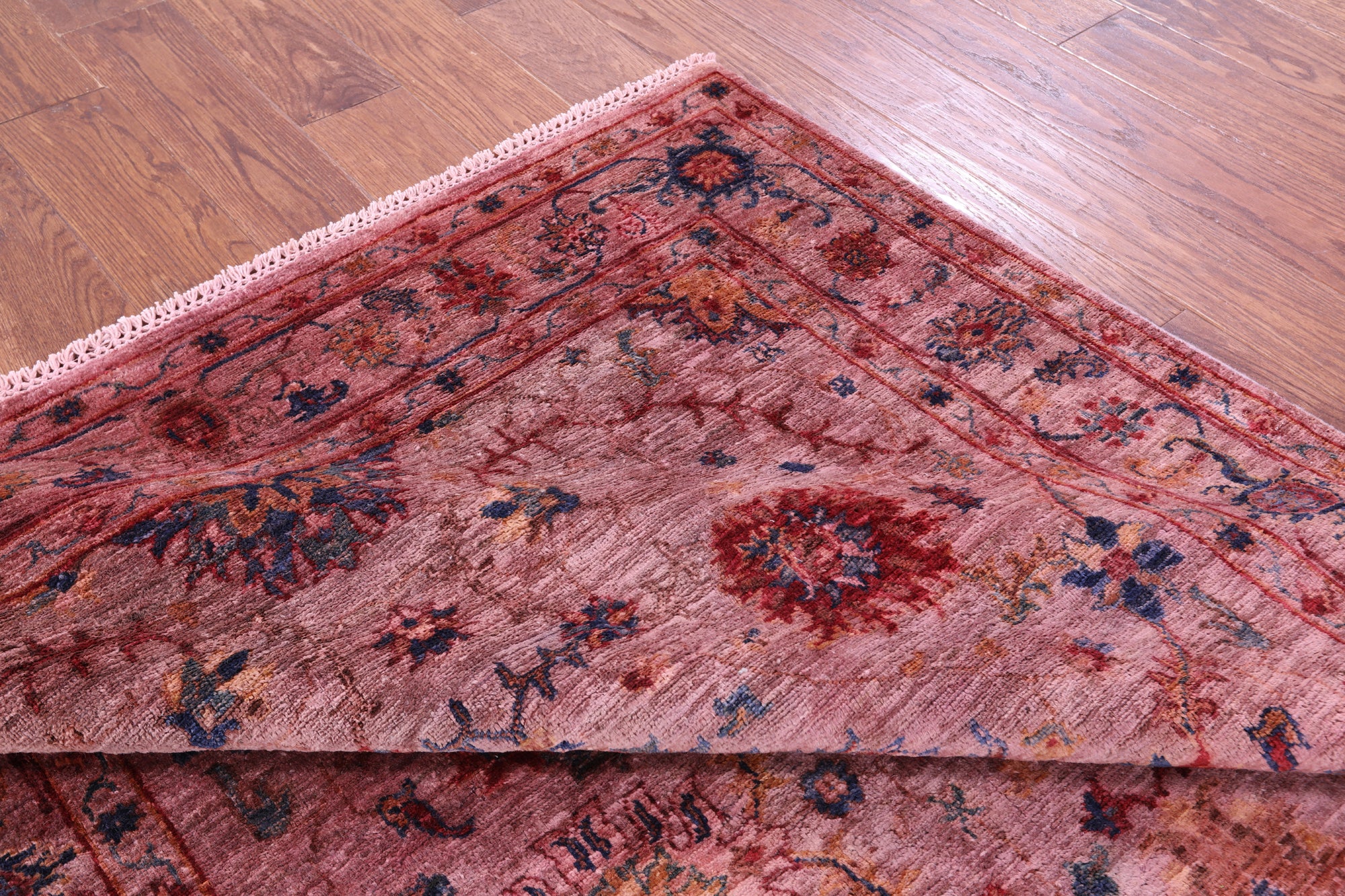 Pink Full Pile Overdyed Tabriz Handmade Wool Rug - 4' 11" X 6' 11" - Golden Nile