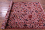 Pink Full Pile Overdyed Tabriz Handmade Wool Rug - 4' 11" X 6' 11" - Golden Nile