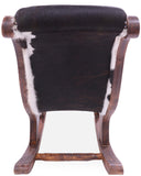 Hair-On Cowhide Wooden Handcrafted Rocking Chair - Golden Nile