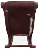 Hair-On Cowhide Wooden Handcrafted Rocking Chair - Golden Nile