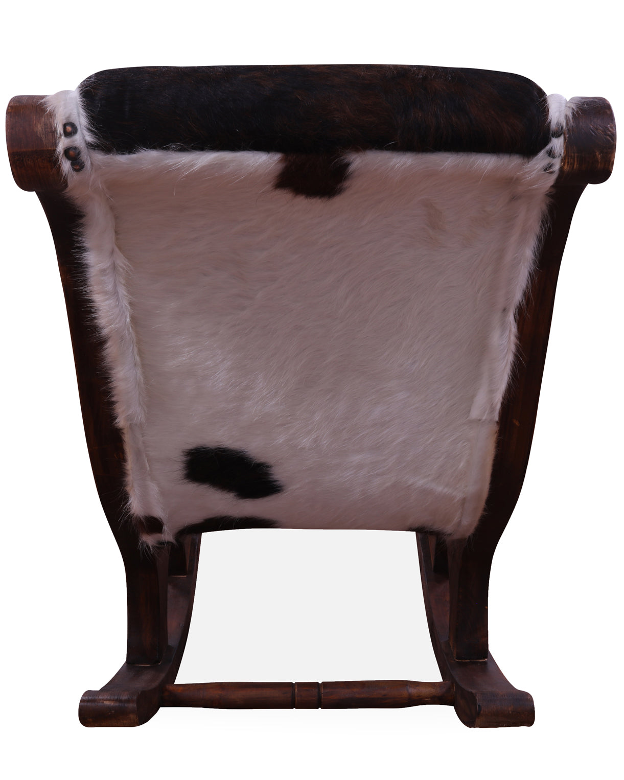 Hair-On Cowhide Wooden Handcrafted Rocking Chair - Golden Nile