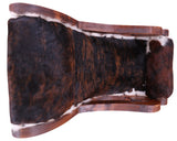 Hair-On Cowhide Wooden Handcrafted Rocking Chair - Golden Nile