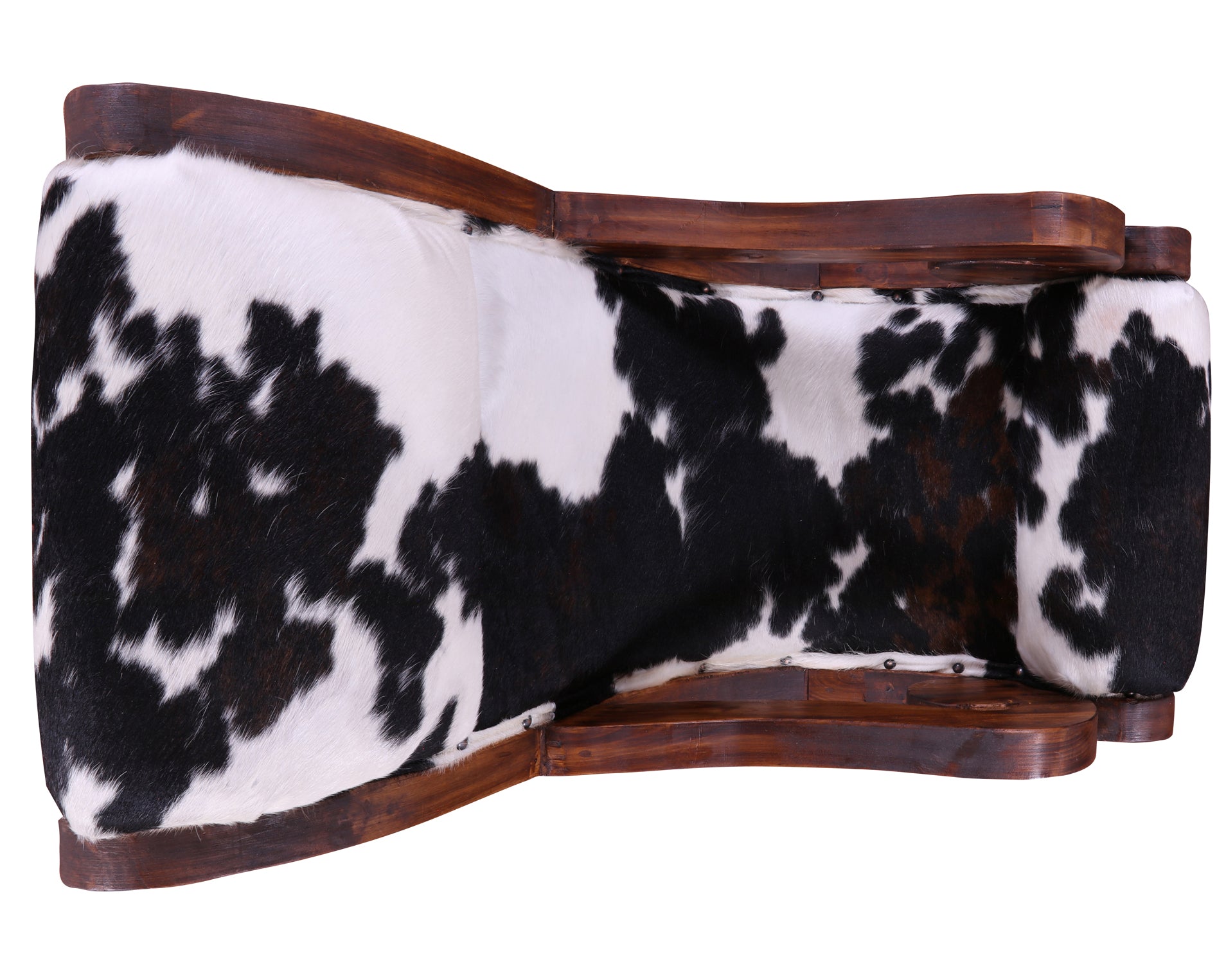 Hair-On Cowhide Wooden Handcrafted Rocking Chair - Golden Nile