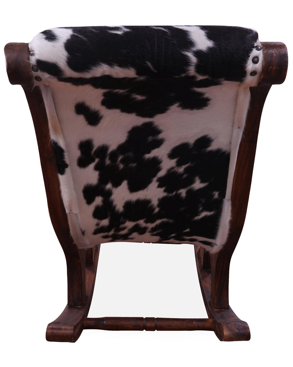 Hair-On Cowhide Wooden Handcrafted Rocking Chair - Golden Nile