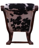 Hair-On Cowhide Wooden Handcrafted Rocking Chair - Golden Nile