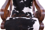 Hair-On Cowhide Wooden Handcrafted Rocking Chair - Golden Nile