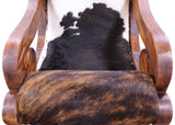 Hair-On Cowhide Wooden Handcrafted Rocking Chair - Golden Nile