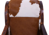Hair-On Cowhide Wooden Handcrafted Rocking Chair - Golden Nile